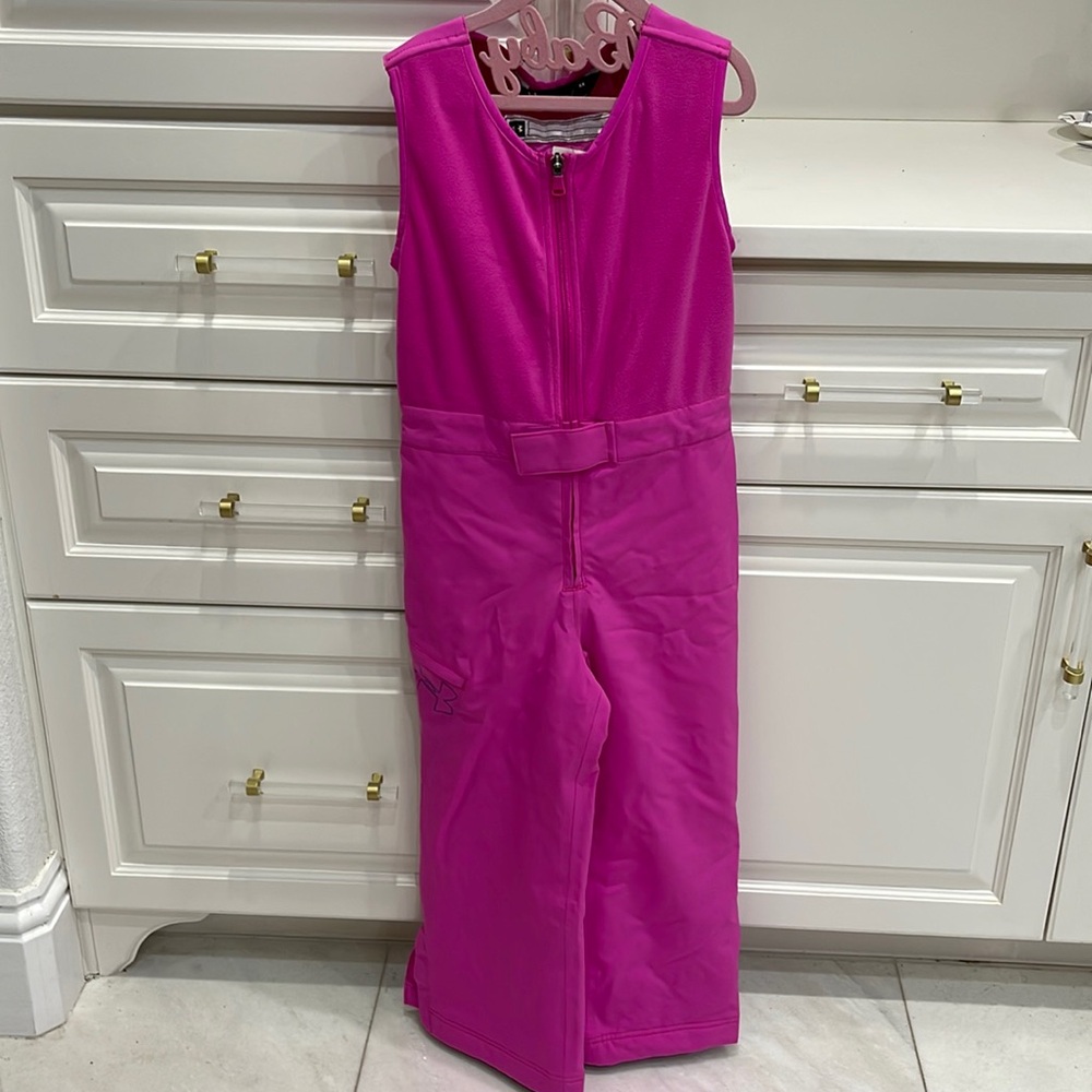 New girls pink Under Armour bib storm model